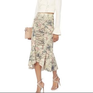 RUNWAY Zimmerman Cavalier Corset
Strapped Skirt Midi Mermaid Floral